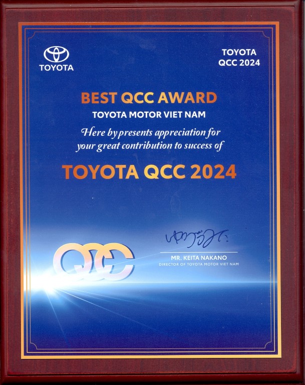 LeGroup receives the BEST QCC AWARD 2024 by TOYOTA VIETNAM.